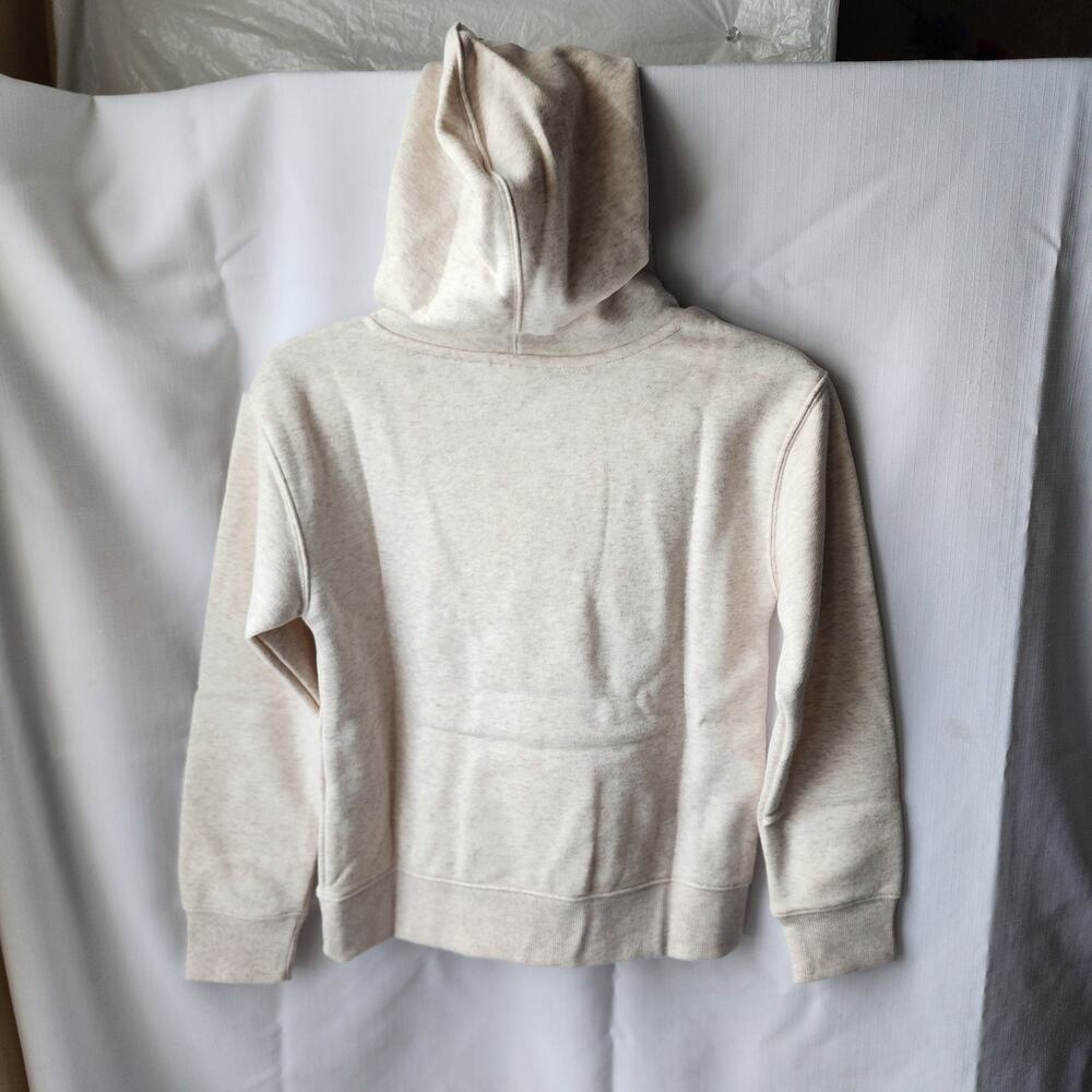 GAP Youth Fleece Beige Hoodie Unisex Y2K Cozycore Medium New With Tags - Picture 5 of 11